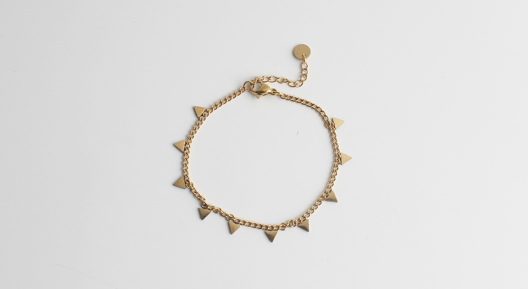 Gold de brazalete de cadena - Acero inoxidable 