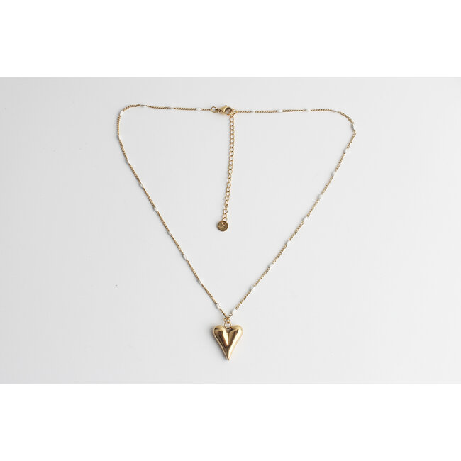 'Adore' COLLAR ORO blanco - Acero inoxidable