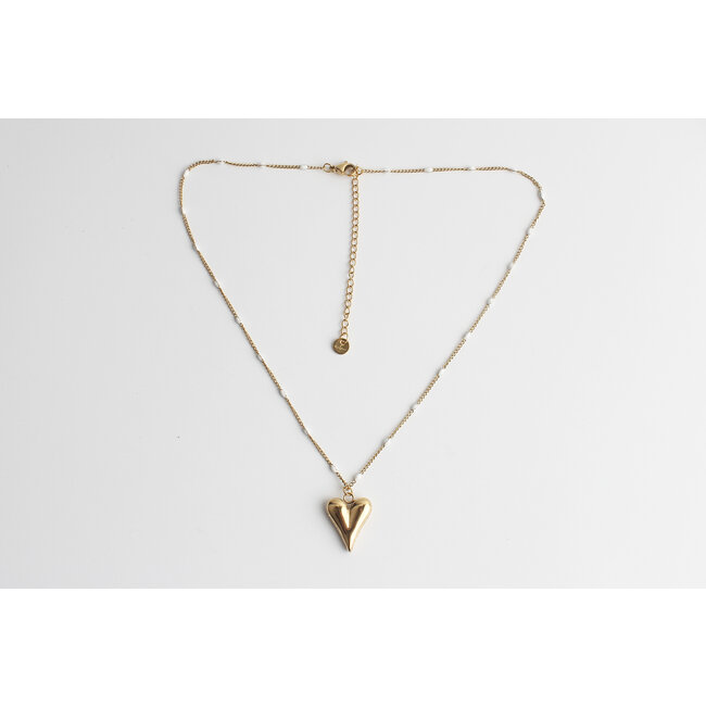'Adore'  Halskette aus Weißgold – Edelstahl