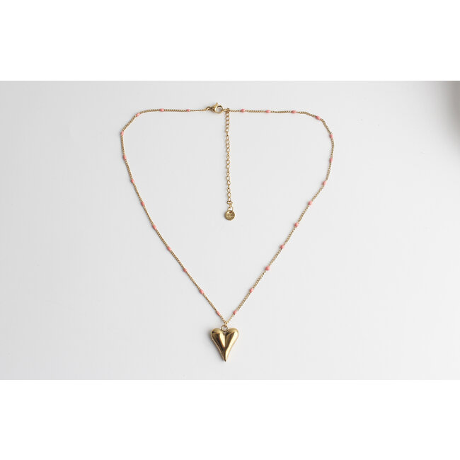 'Adore' NECKLACE Pink GOLD - Stainless Steel