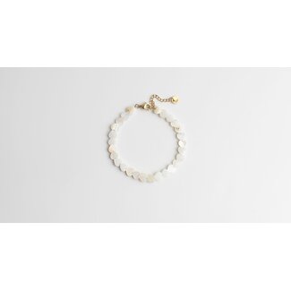 'Heart to heart' BRACELET Blanc - Acier Inoxydable