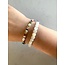 'Heart to heart' BRACELET Blanc - Acier Inoxydable