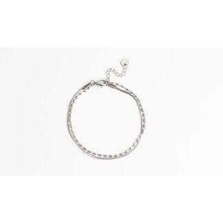 2 layered minimalistic BRACELET SILVER - Stainless Steel