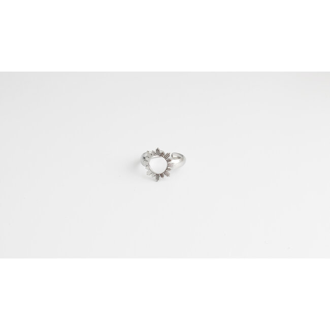 'MILA' ring SILVER - Stainless steel (adjustable)