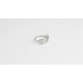 'Sienna' BAGUE ARGENT - Stainless Steel (réglable)