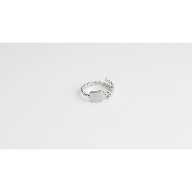 'Sienna' BAGUE ARGENT - Stainless Steel (réglable)