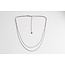 COLLIER minimaliste 2 couches ARGENT - Acier inoxydable