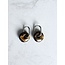 'Tirza' Earrings SILVER Tiger Eye Stone - Stainless Steel