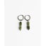 Boucles d'oreilles pierre verte 'Freya' ARGENT-acier inoxydable