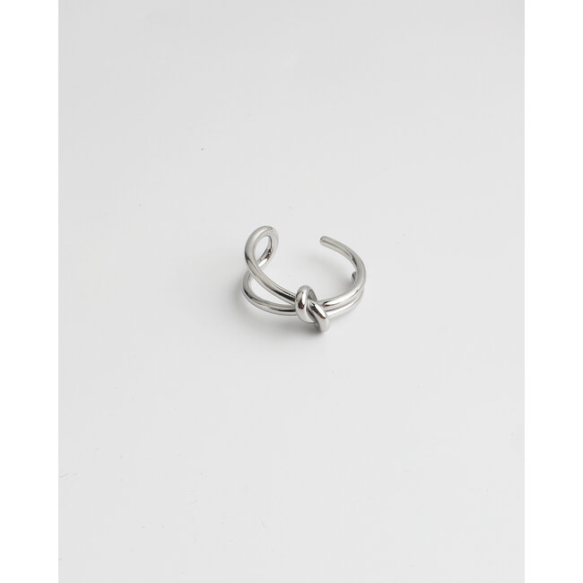 'Vera' ring stainless steel SILVER (adjustable)