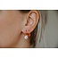 White Daisy Flower Earrings SILVER - Stainless Steel