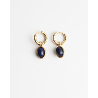 Boucles d'oreilles 'Diana' Bleu OR - acier inoxydable