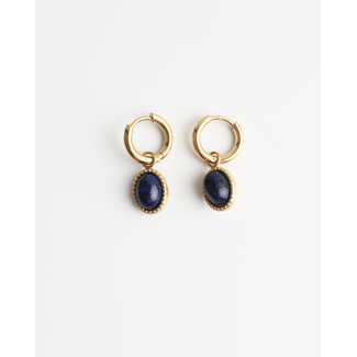 'Diana' earrings Blue GOLD - stainless steel