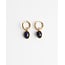 Boucles d'oreilles 'Diana' Bleu OR - acier inoxydable