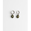 Boucles d'oreilles 'Diana' Vert Argent - acier inoxydable