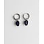 'Diana' earrings Blue Silver - stainless steel