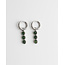 Boucles d'oreilles "Jeanine" ARGENT VERT - Acier inoxydable