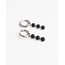 Boucles d'oreilles "Jeanine" ARGENT NOIR - Acier inoxydable