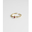 'Ruby' ring - gold plated (adjustable)