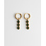 "Jeanine" earrings GOLD GREEN - Stainless steel