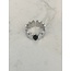 'Didi' Ring Black & Silver - Adjustable