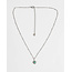 Green Sun necklace SILVER - stainless steel