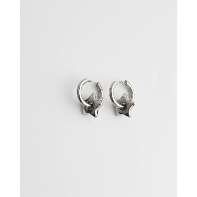 Boucles d'oreilles 'Starstruck' ARGENT - acier inoxydable