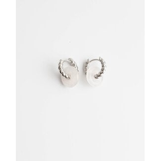 Boucles d'oreilles 'Mara' ARGENT- acier inoxydable