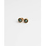 'Tara' stud earrings gold & Rocky Green - stainless steel