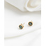 'Tara' stud earrings gold & Rocky Green - stainless steel
