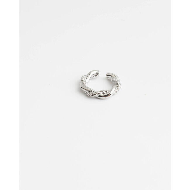 'Alina' earcuff SILVER - stainless steel