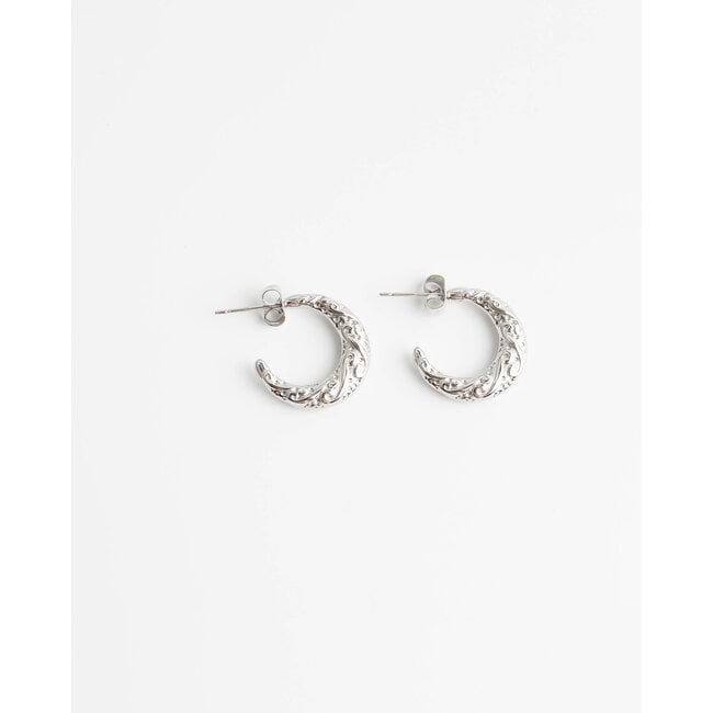 Boucles d'oreilles 'Leyla' ARGENT - Acier inoxydable