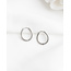 Boucles d'oreilles ovales 'Noah' ARGENT - Acier inoxydable