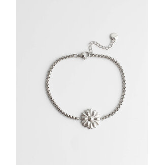 Bracelet 'Fleur' ​​ARGENT - acier inoxydable