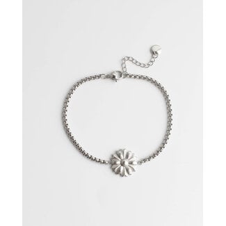 'Fleur' bracelet SILVER - stainless steel