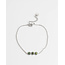 'Demi' bracelet green SILVER - stainless steel