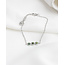 Bracelet 'Demi' vert ARGENT - acier inoxydable