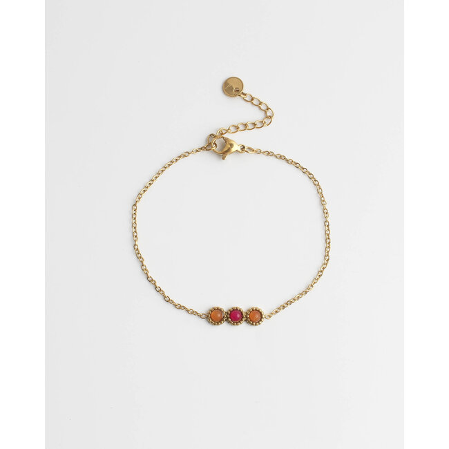 Bracelet 'Demi' rose OR - acier inoxydable