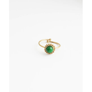 Anillo 'Serena' ORO verde - acero inoxidable