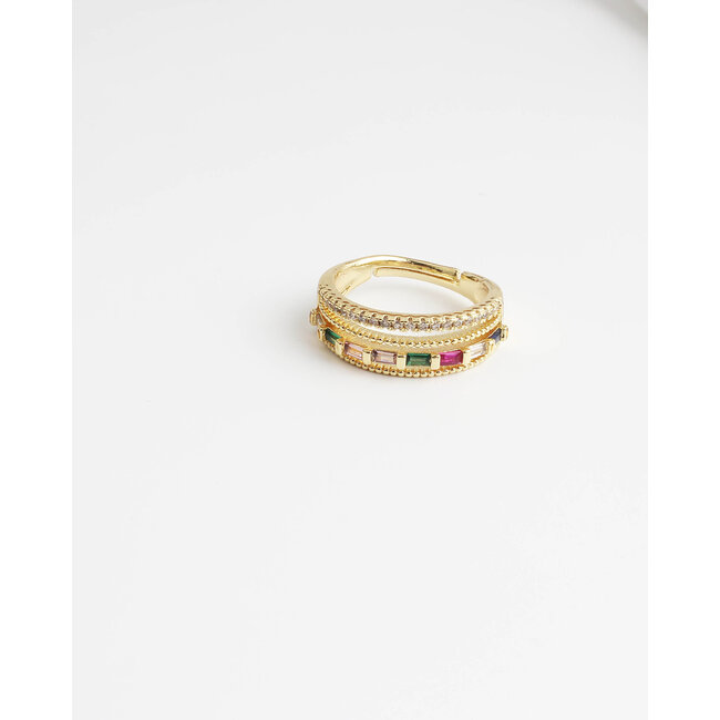 'Diamond sky' ring GOLD - stainless steel