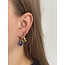 Boucles d'oreilles 'Eternamente' Violet/Bleu - acier inoxydable