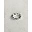 Verstellbarer Ring 'Little Flowers' SILBER - Edelstahl