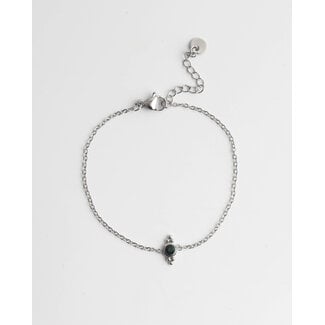 Bracelet 'Ariane' Vert ARGENT - acier inoxydable