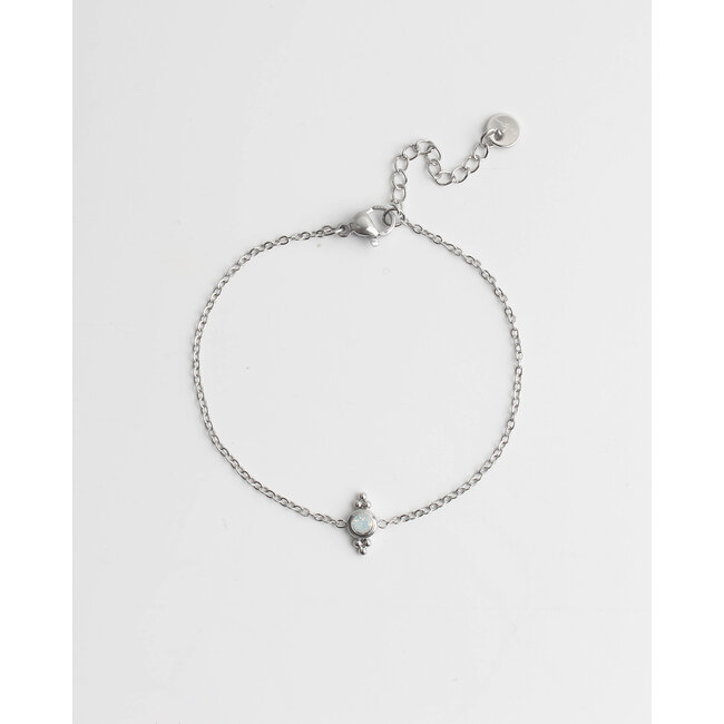 Bracelet 'Ariane' Blanc ARGENT - acier inoxydable