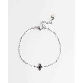 'Ariane' Bracelet Black SILVER - stainless steel