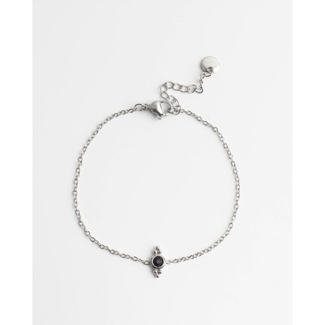 Pulsera 'Ariane' Negro PLATA - acero inoxidable