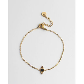 Armband 'Ariane' Schwarz GOLD - Edelstahl