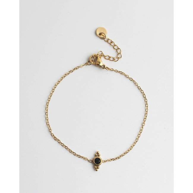 'Ariane' Bracelet Black GOLD - stainless steel