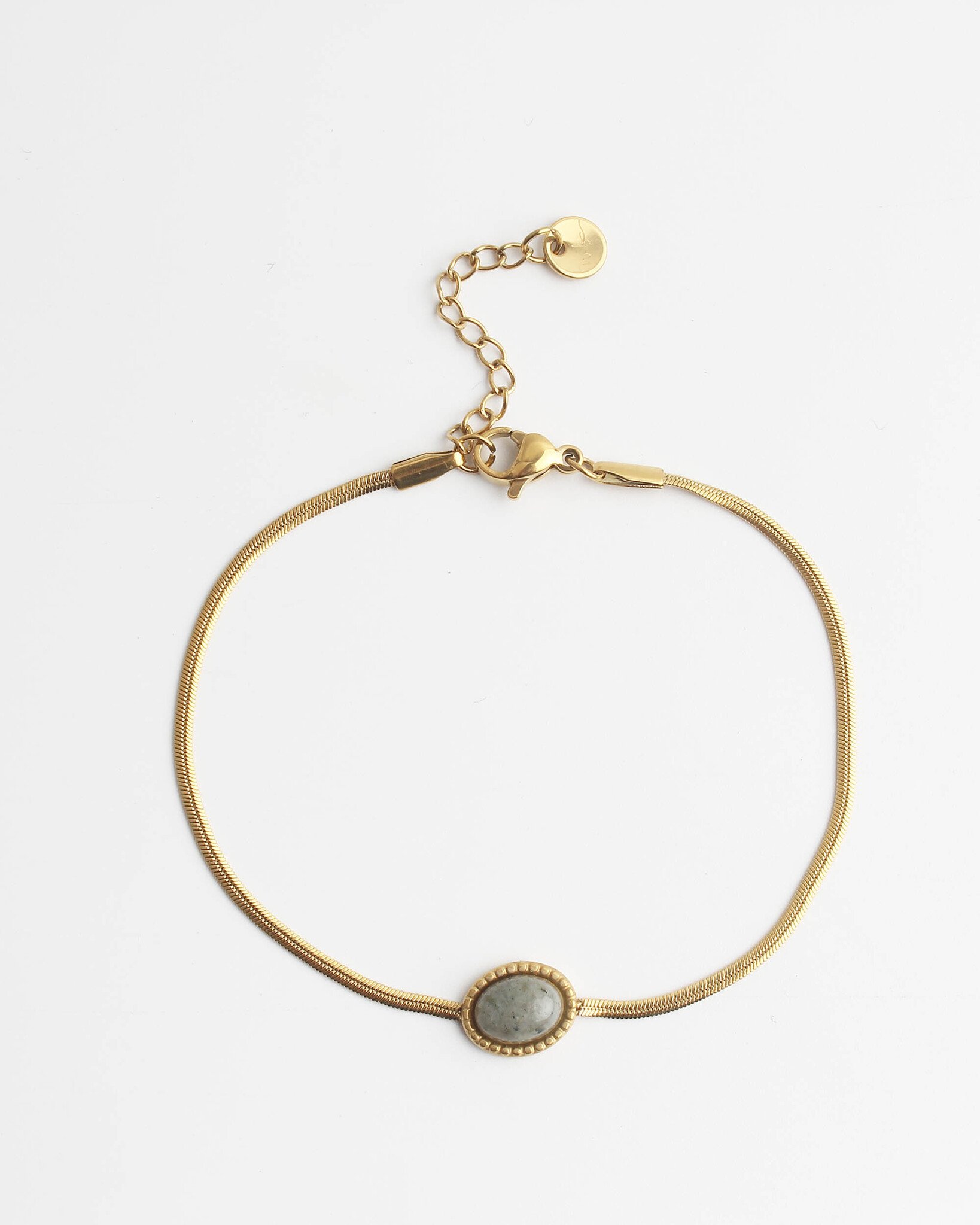 Bracelet doré avec pierre naturelle de Labradorite