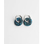 Boucles d'oreilles Pierre Bleue 'Femme' ARGENT - acier inoxydable